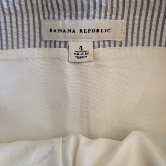 Vintage Banana Republic Womens 4 Seersucker Dress Shabbychic Cottagecore Preppy - Picture 6 of 8